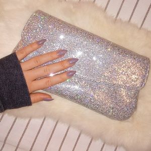 Iridescent Sequin Clutch